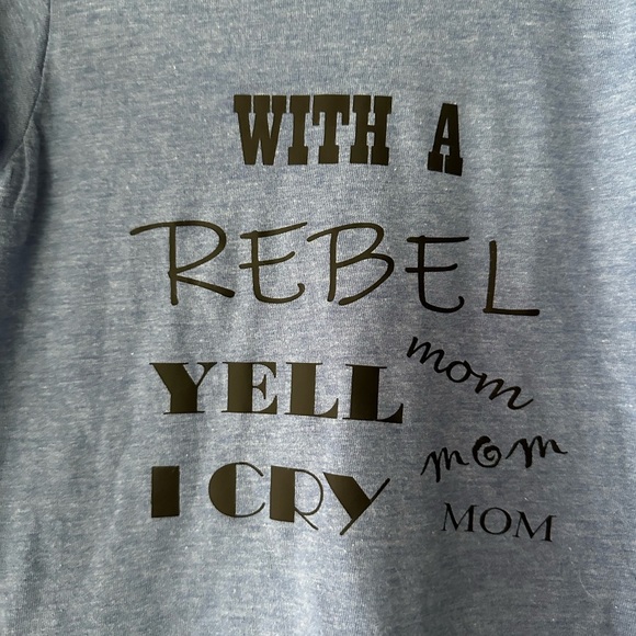 Boys Size 2T-3T Gray T-Shirt - “With a Rebel Yell” - Kids Graphic Tee - Picture 5 of 7